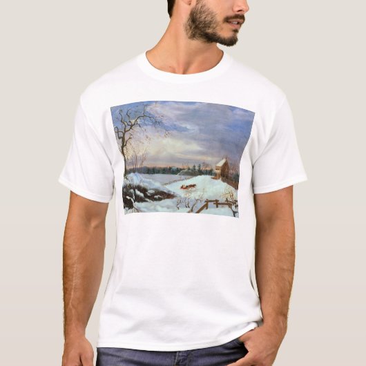 Schneeszene, Neu-England T-Shirt (Vorderseite)
