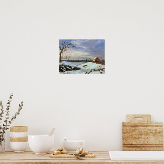 Schneeszene, New England Poster (Küche)