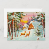 Schneeszene Postkarte (Vorne/Hinten)