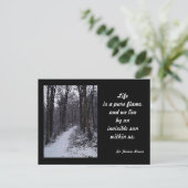 Schneeszene Postkarte (Stehend Vorderseite)