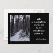 Schneeszene Postkarte (Vorne/Hinten)