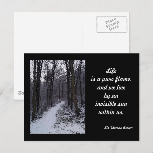 Schneeszene Postkarte (Vorne/Hinten)