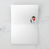 Schneeszene und Rudolph Eis Skaten, Feiertagskarte (Innenseite)