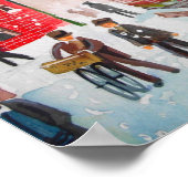 Schneeszene Winterschornstein fegt Bild G Bruce Poster (Ecke)