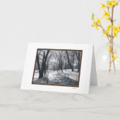 Schneeszenen Karte (Gelbe Blume)