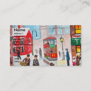 Schneeszenen-Winter-Schornsteinfeger, die G Bruce Visitenkarte