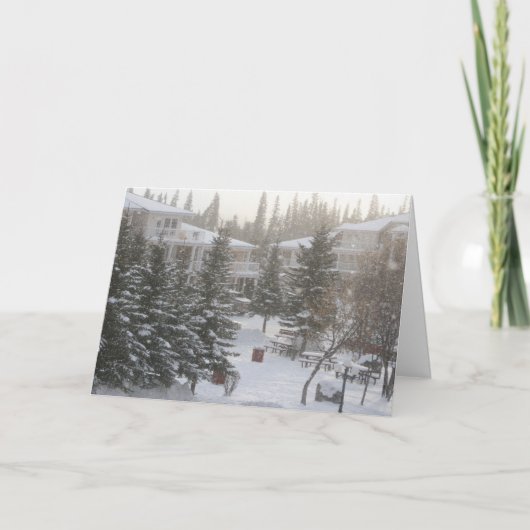 Schneetag Feiertagskarte (Vorderseite)