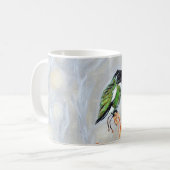 Schneetag Hummingbird Painting Postcard Kaffeetasse (Vorderseite Links)