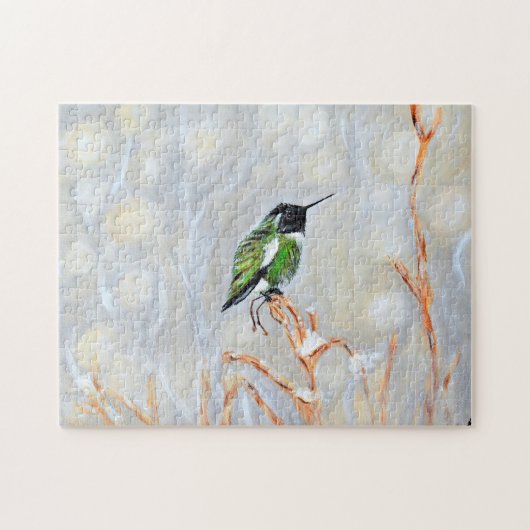 Schneetag Hummingbird Painting Postcard Puzzle (Horizontal)