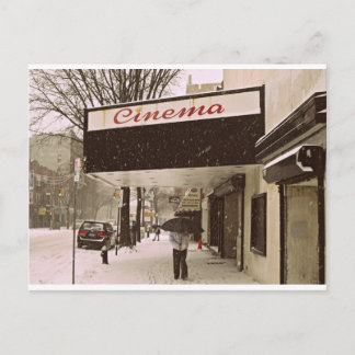 Schneetag im Kino Postkarte
