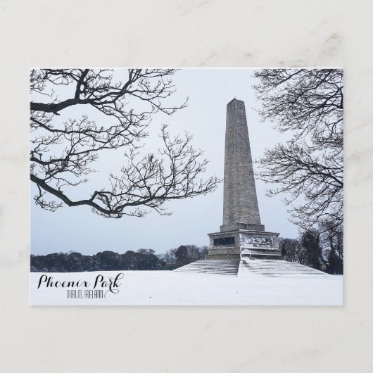Schneetag im Phoenixpark Postkarte (Vorderseite)