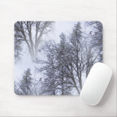 Schneetag in den Bäumen... Mousepad (Mit Mouse)