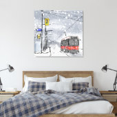 Schneetag in Toronto Leinwanddruck (Insitu (Schlafzimmer))