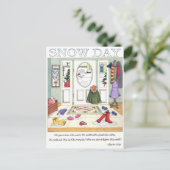 Schneetag Inspiration Postkarte (Stehend Vorderseite)