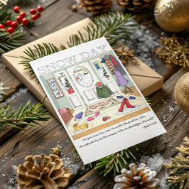 Schneetag Inspiration Postkarte