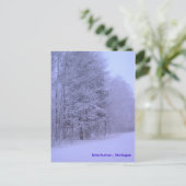 Schneetag, Interlochen, Michigan Postkarte (Stehend Vorderseite)