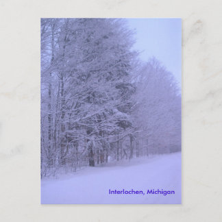 Schneetag, Interlochen, Michigan Postkarte