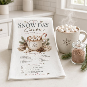 Schneetag-Kakao-Mix-Rezept Weihnachten Geschirrtuch