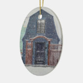 Schneetag Keramik Ornament (Links)