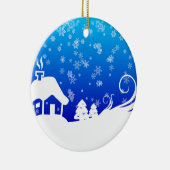 Schneetag Keramikornament (Rechts)