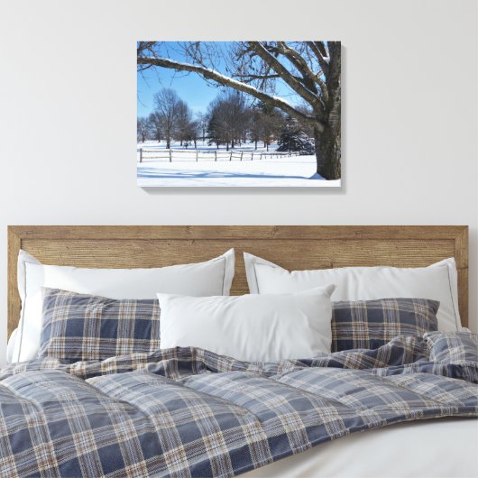 Schneetag Leinwanddruck (Insitu (Schlafzimmer))