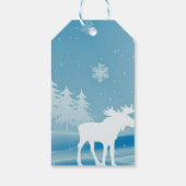 Schneetag mit Schneeflocken Geschenkanhänger (Rückseite)