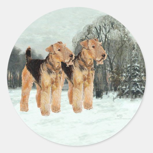 Schneetag Runder Aufkleber (Vorderseite)