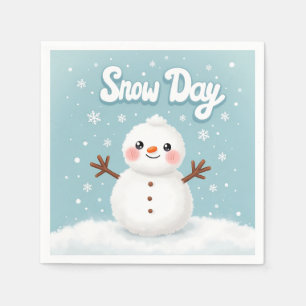 Schneetag Schneemann Winter Serviette