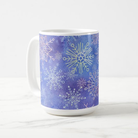 Schneetag! Snowflake Kaffeetasse (Vorderseite Links)