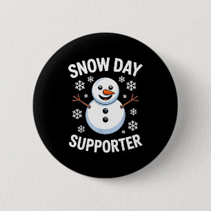 Schneetag Suprter Schnee Schneeflocke Schneemann W Button