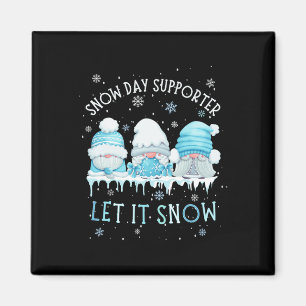 Schneetag-Unterstützer lassen es Niedlichen blauen Magnet