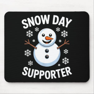 Schneetag Unterstützer Schnee Schneeflocke Schneem Mousepad
