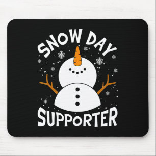 Schneetag Unterstützer Schneeflocke Lustiger Lehre Mousepad