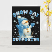 Schneetag Unterstützer Süßer Schneemann Schneefloc Karte (Gelbe Blume)