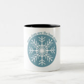 Schneetage Zweifarbige Tasse (Mittel)