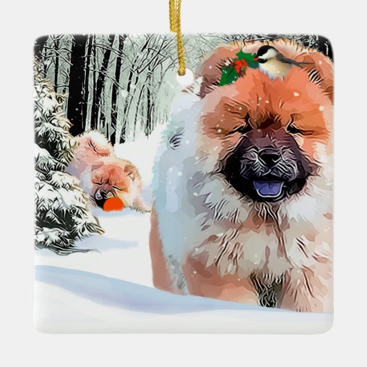 SCHNEETAGSWAHL KERAMIKORNAMENT (Vorderseite)