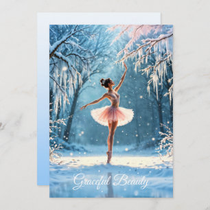 Schneetanz Ballerina Winter Beauty Art Feiertagskarte
