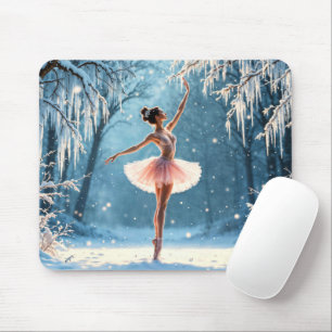 Schneetanz Ballerina Winter Beauty Art Mousepad
