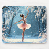 Schneetanz Ballerina Winter Beauty Art Mousepad (Vorne)