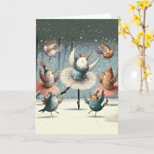 Schneetanz Karte (Gelbe Blume)