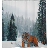 Schneetiger Duschvorhang (Vorderseite)