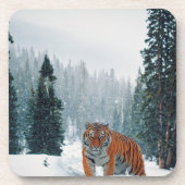 Schneetiger Getränkeuntersetzer (Vorderseite)