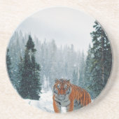 Schneetiger Getränkeuntersetzer (Vorne)