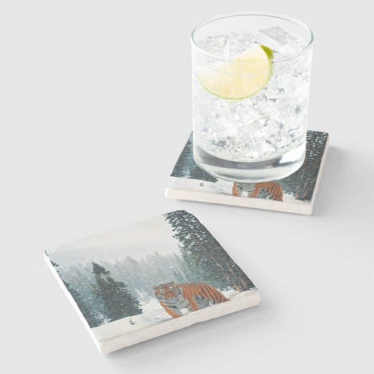 Schneetiger Steinuntersetzer (Seitenansicht)