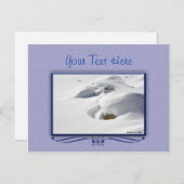 Schneetreiber über Steine Landschaftliches Foto fü Postkarte (Vorne/Hinten)