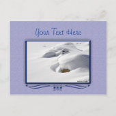 Schneetreiber über Steine Landschaftliches Foto fü Postkarte (Vorderseite)