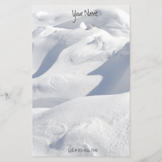 Schneetreiber und Schatten Personalisiert fotograf Briefpapier (Vorderseite)