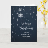 Schneetunt und Onkel Frohe Weihnachtskarte Karte (Gelbe Blume)