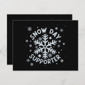 Schneeunterhalter Schneeflocken Winter Schnee zum Dankeskarte (Vorne/Hinten)