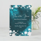 Schneeveranstaltung Blume Winter Fundraiser Einladung (Stehend Vorderseite)